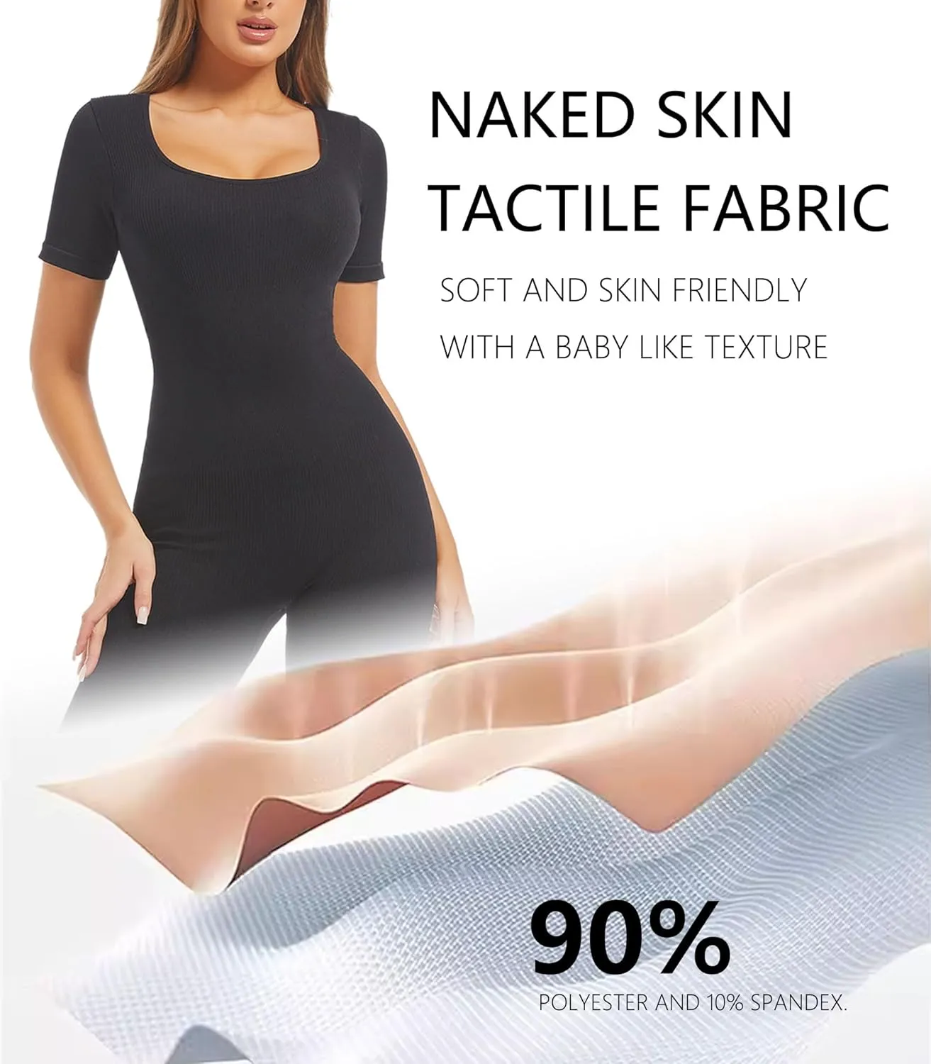 Unitard Jumpsuits for Women Tummy Control Long Bodysuits for Women Full Length Yoga Body Suit One Piece Short Sleeve