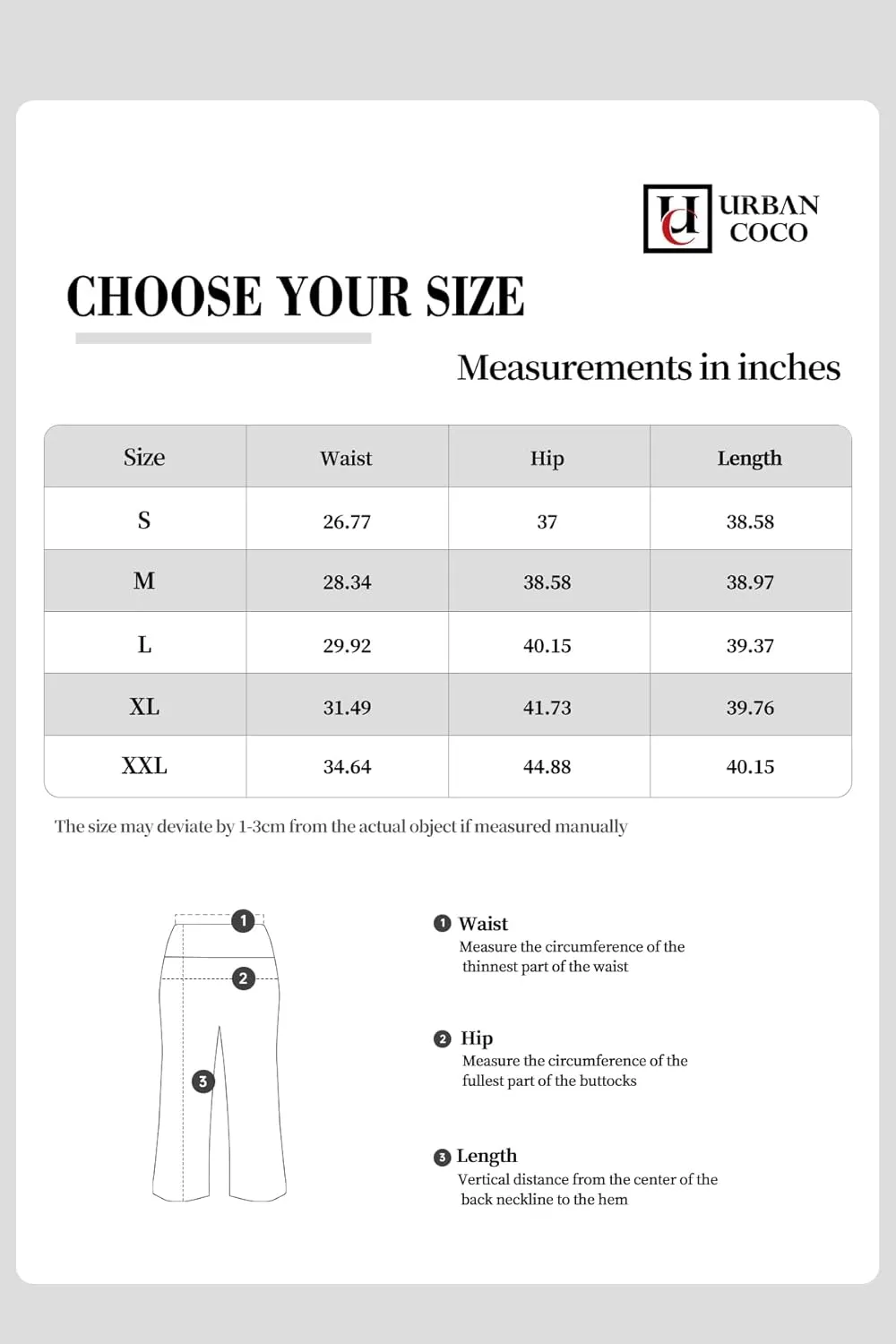 Urban CoCo Women's Dress Pants Solid Wide Leg Casual Sport Trousers Straight Leg High Waist Stretch Pants