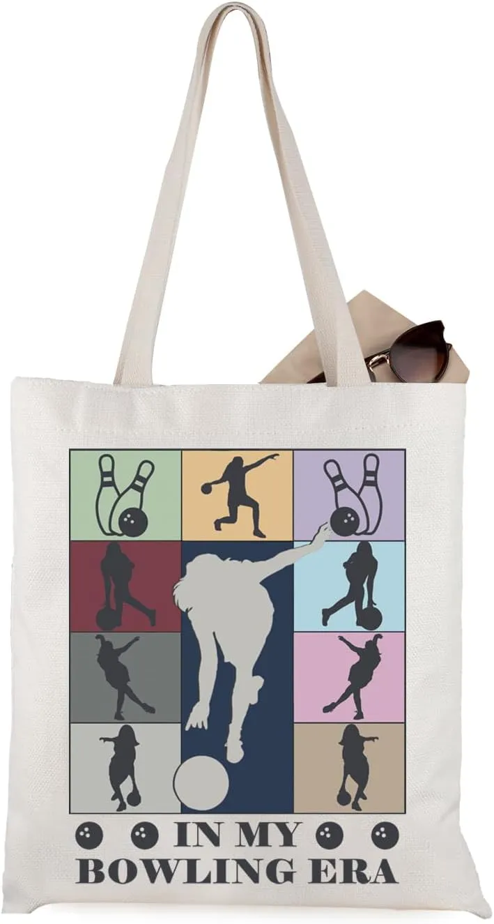WCGXKO Bowling Girls Gift Bowling Sports Bag Casual Tote Bag for Bowling Lover