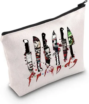 WCGXKO Horror Movie Inspired Makeup Bag Scary Killer Gift for Horror Movie Fans (Scary Bag)