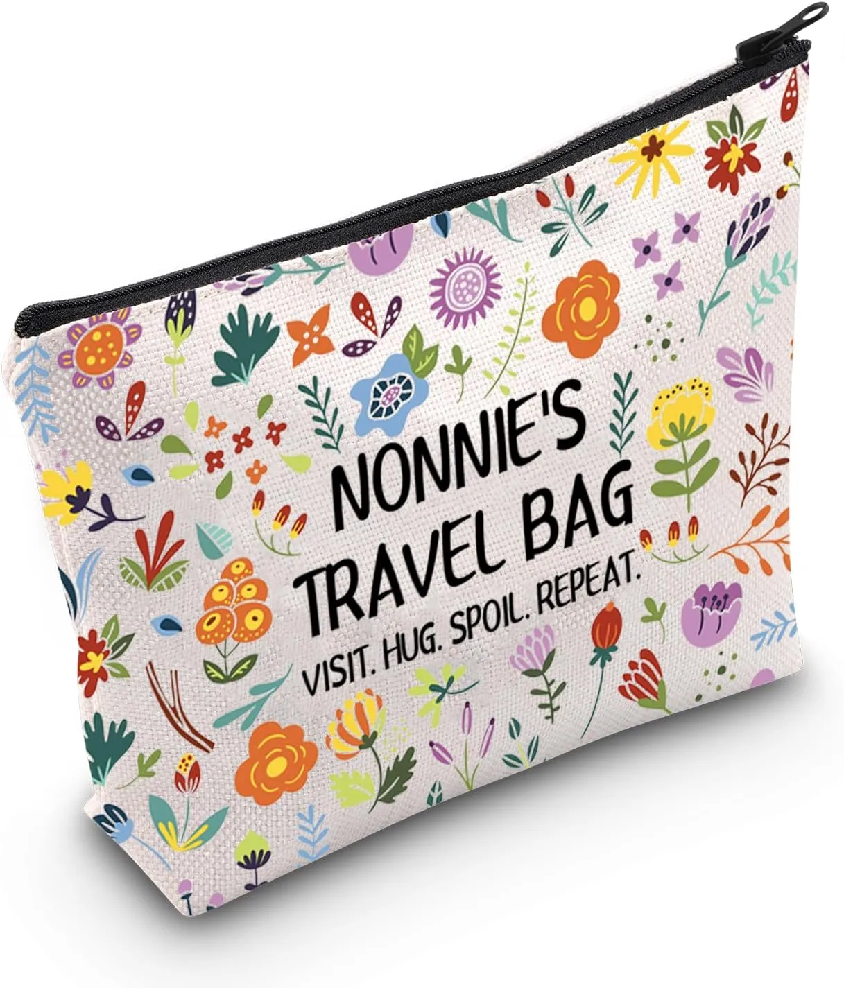 WCGXKO Nonnie Makeup Bag Nonnie Travel Bag Best Nonnie Ever Gift Mothers Day Gift for Grandma (Nonnie Bag)