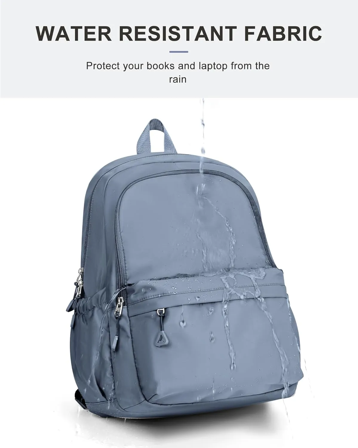winspansy Backpack for School Teenage Girls Boys,Waterproof Lightweight School Bags Travel Daypack Simple Cute College Backpack Rucksack for Women Men fit 14 Inch Laptop,Jewelry Blue