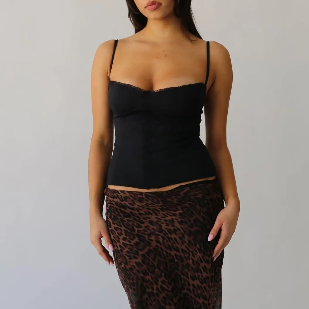 Women Cheetah Print Tank Top Sexy Y2k Leopard Camisole Crop Shirts Vintage Going Out Streetwear