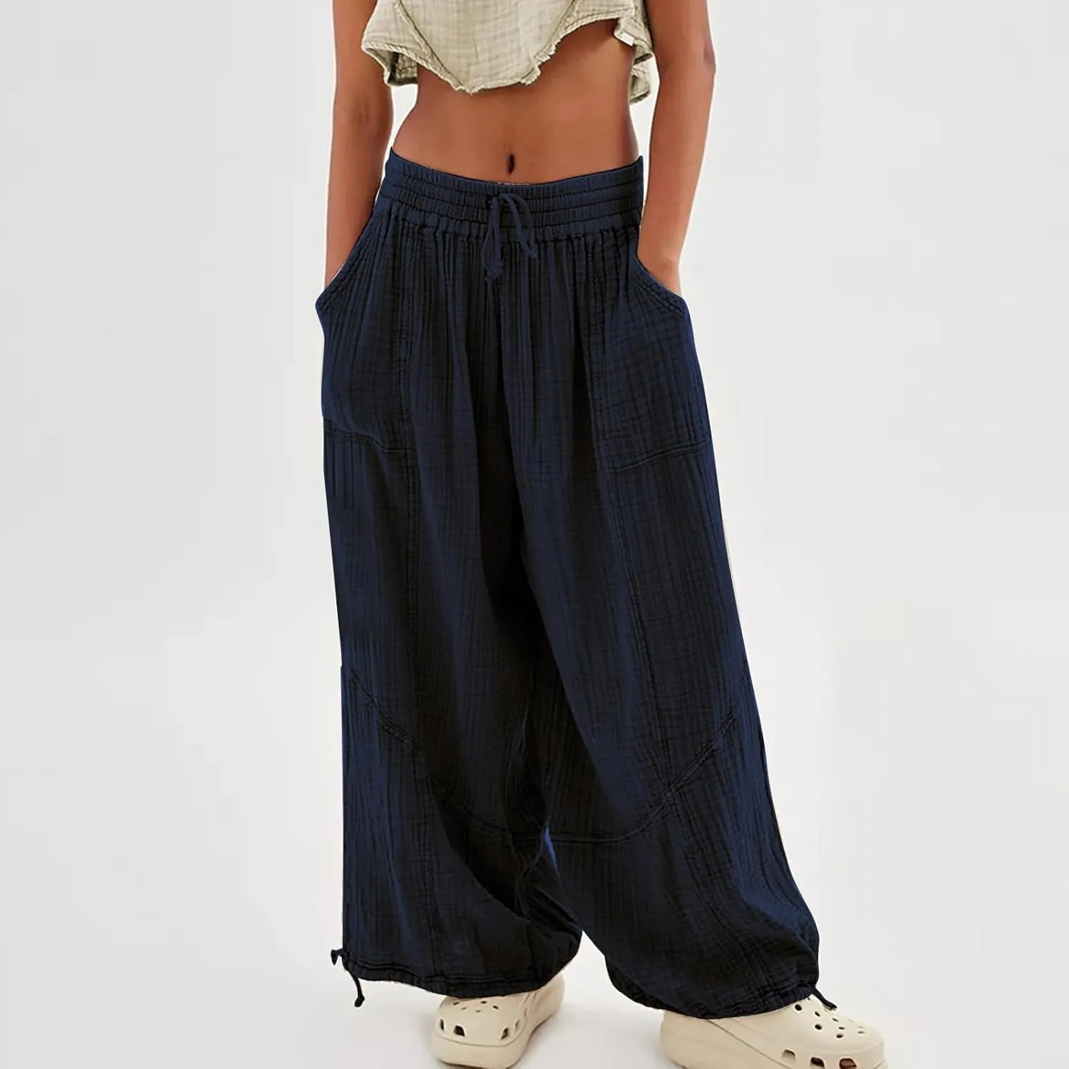 Women Wide Leg Pants for Women High Wasited Baggy Palazzo Pants Palazzo Pants Summer Casual Loose Lounge Pant