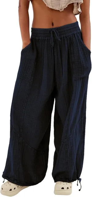 Women Wide Leg Pants for Women High Wasited Baggy Palazzo Pants Palazzo Pants Summer Casual Loose Lounge Pant