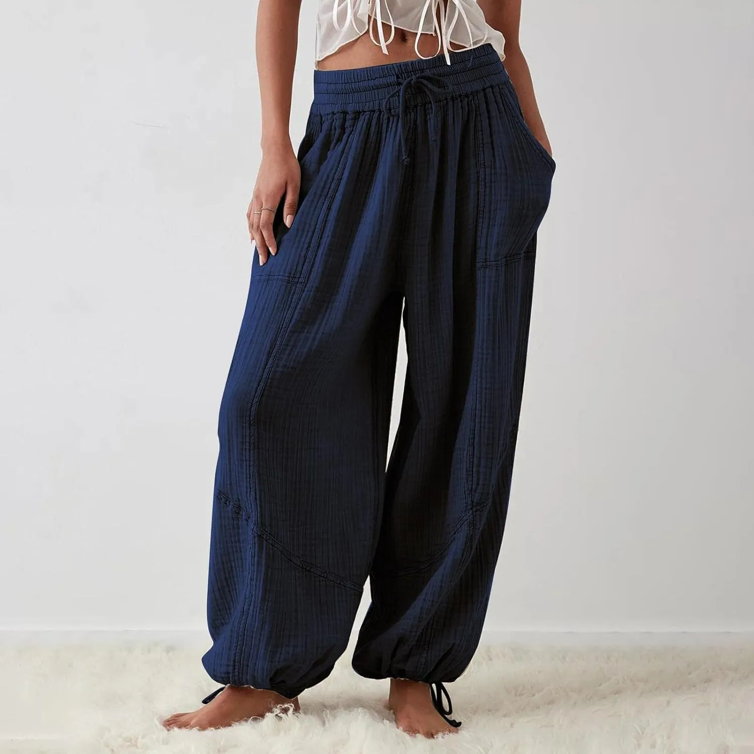Women Wide Leg Pants for Women High Wasited Baggy Palazzo Pants Palazzo Pants Summer Casual Loose Lounge Pant