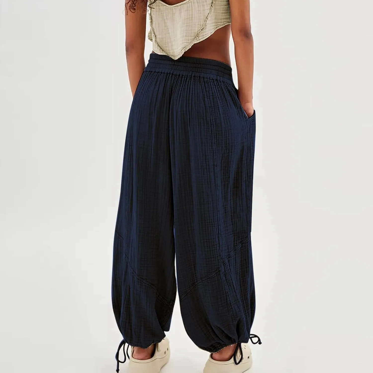 Women Wide Leg Pants for Women High Wasited Baggy Palazzo Pants Palazzo Pants Summer Casual Loose Lounge Pant