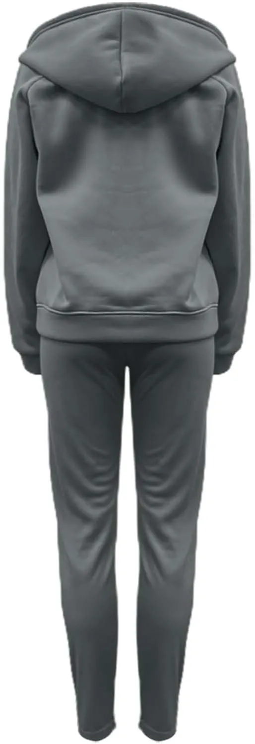 Womens 3 Piece Sports Outfits Lounge Hoodie Sweatsuit Sets Oversized Sweatshirt Baggy Fall Slim Trousers Vest Sweatpants