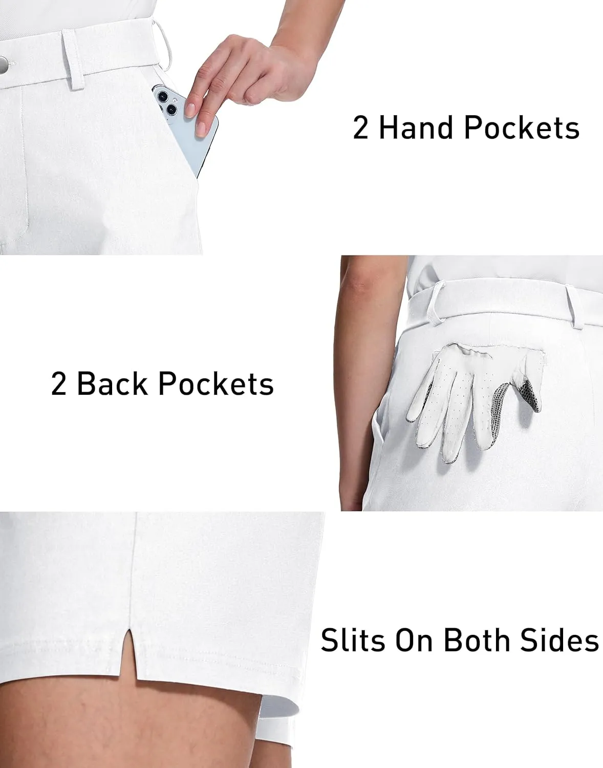 Womens 5" Golf Hiking Shorts with Pockets Quick Dry Stretchy Shorts for Women Mid Rise Dressy Work Casual Summer
