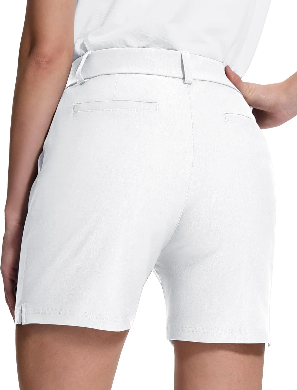 Womens 5" Golf Hiking Shorts with Pockets Quick Dry Stretchy Shorts for Women Mid Rise Dressy Work Casual Summer
