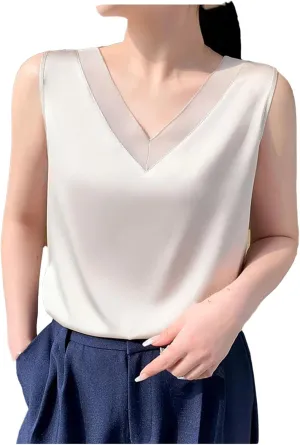 Women's Chiffon Camisole Lace Camisole Tops Women Women's V-Neck Vest