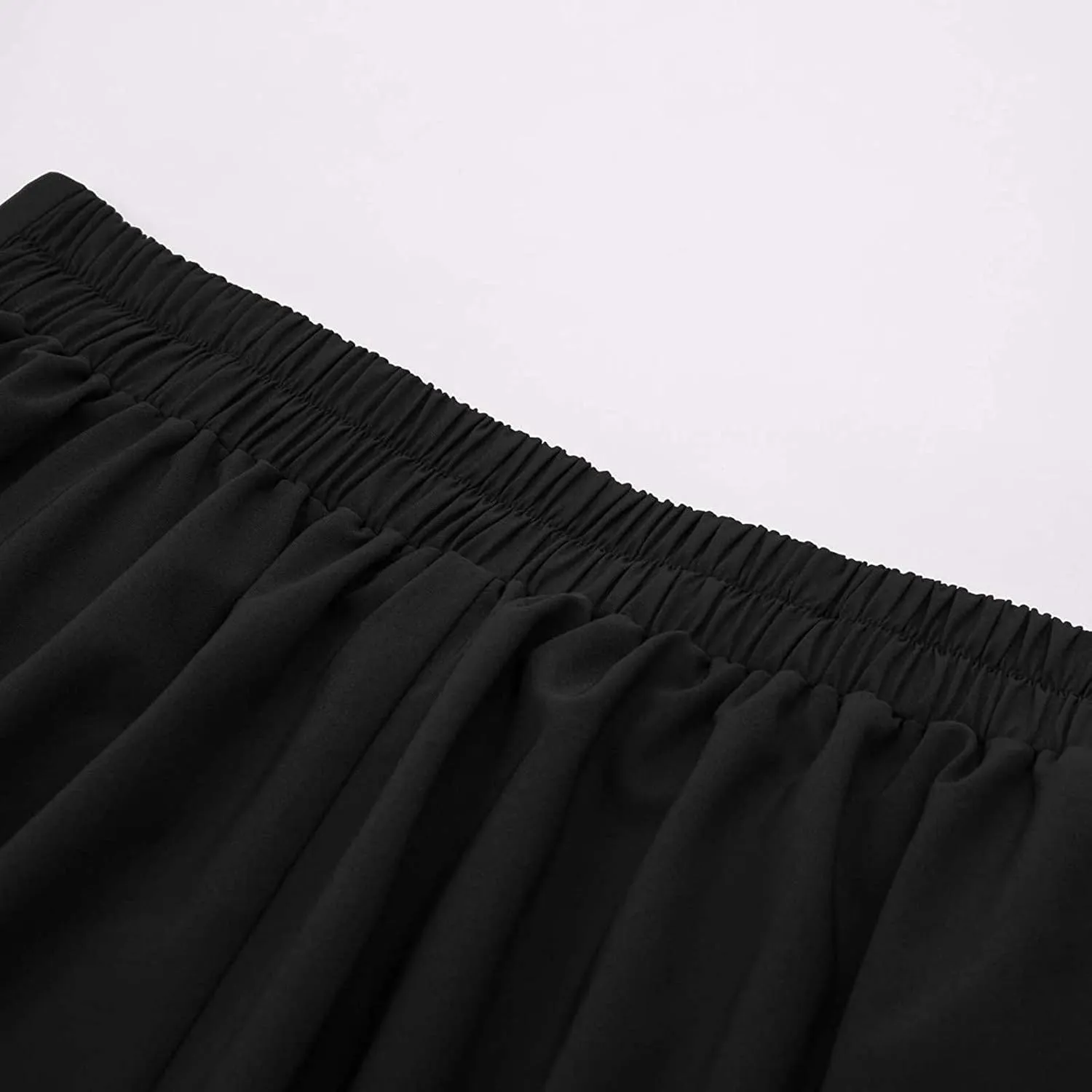 Womens High Waist Pleated Skirt Casual Boho Midi A Line Skirt Button Trim Vintage Skirts Gothic Dress