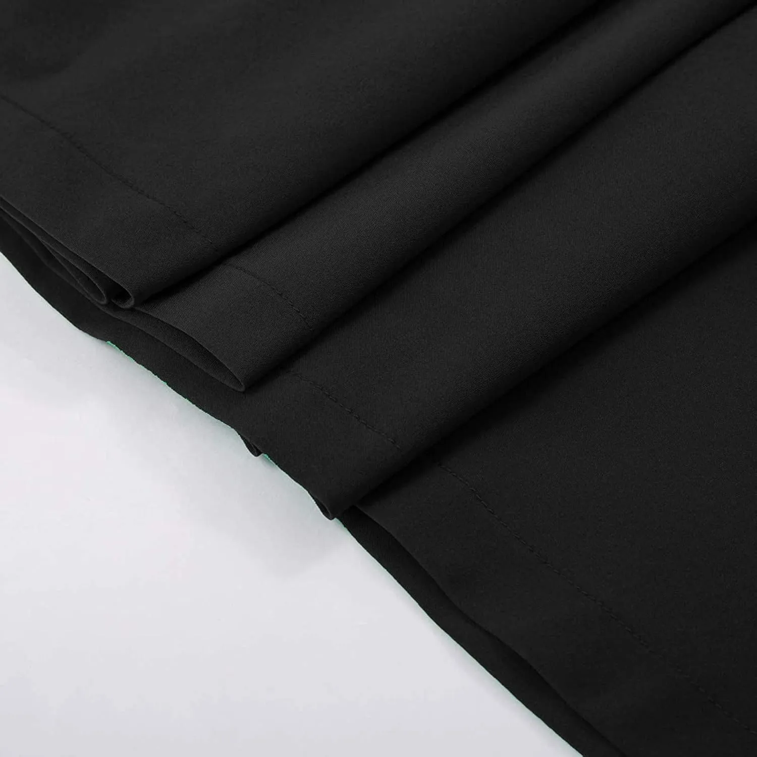 Womens High Waist Pleated Skirt Casual Boho Midi A Line Skirt Button Trim Vintage Skirts Gothic Dress
