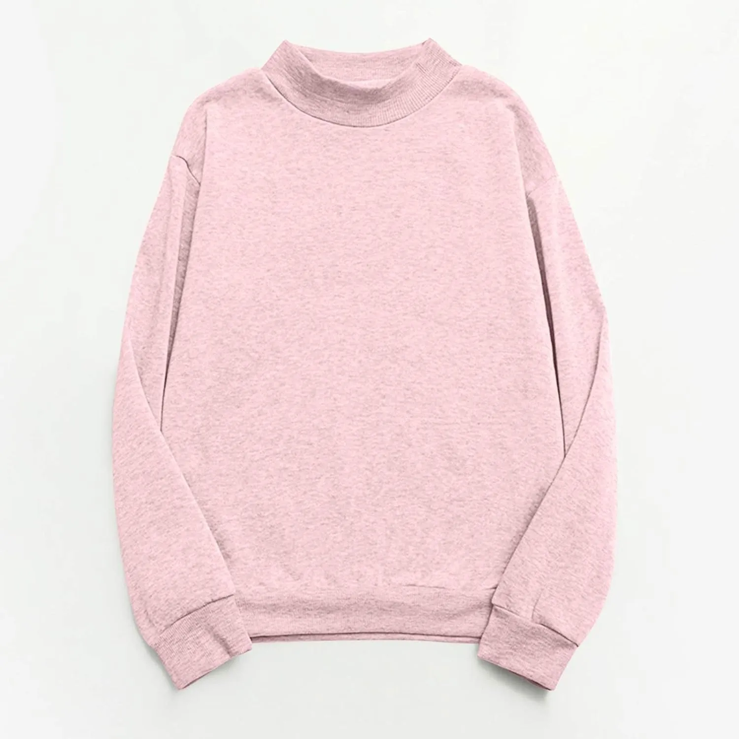 Women's Oversized Round Neck Sweatshirts Long Sleeve Turtleneck Velvet Sweatshirt,2024 Fall&Winter Trendy Women Top