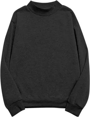 Women's Oversized Round Neck Sweatshirts Long Sleeve Turtleneck Velvet Sweatshirt,2024 Fall&Winter Trendy Women Top