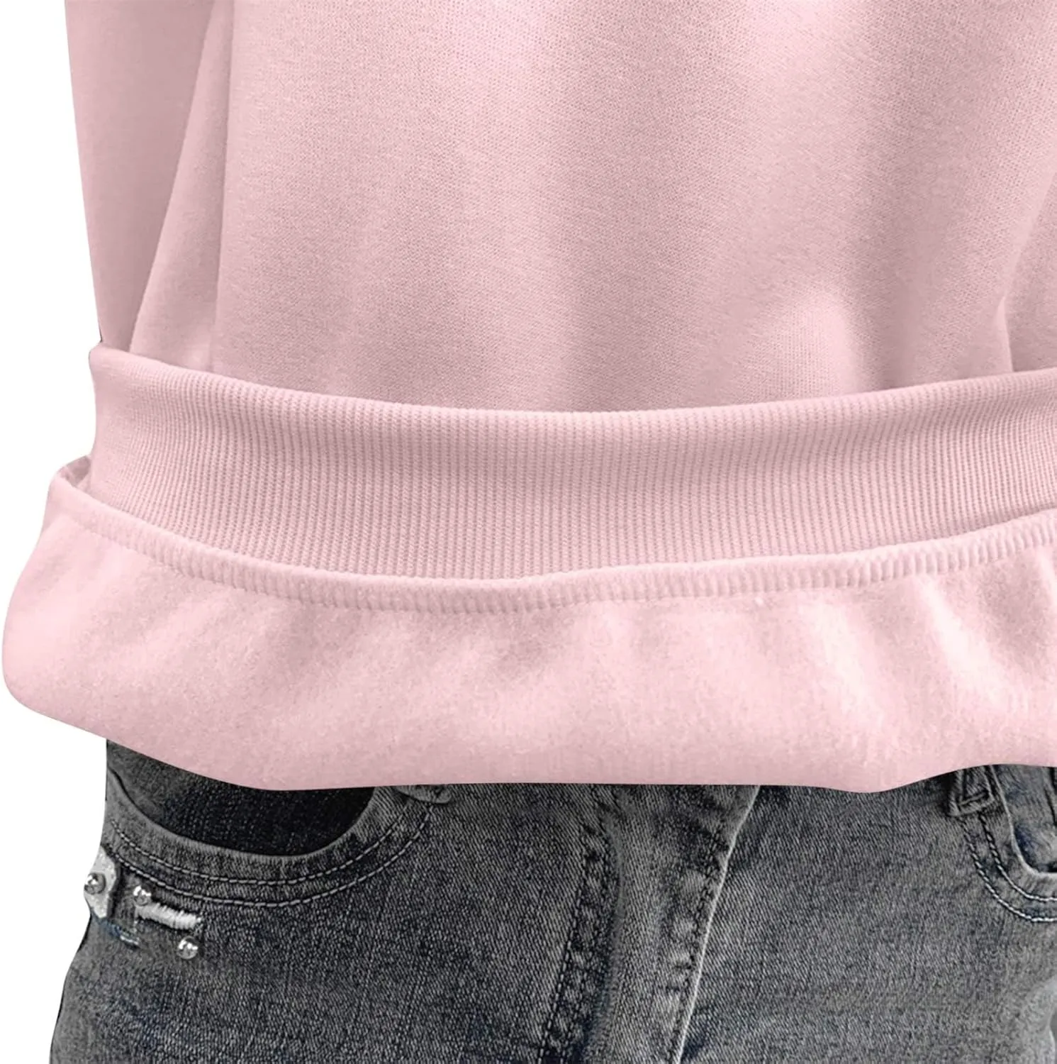 Women's Oversized Round Neck Sweatshirts Long Sleeve Turtleneck Velvet Sweatshirt,2024 Fall&Winter Trendy Women Top
