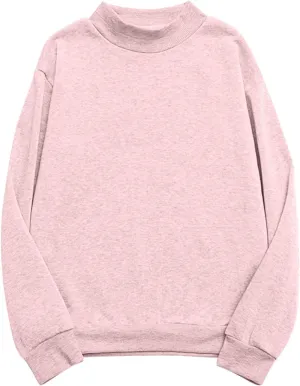 Women's Oversized Round Neck Sweatshirts Long Sleeve Turtleneck Velvet Sweatshirt,2024 Fall&Winter Trendy Women Top