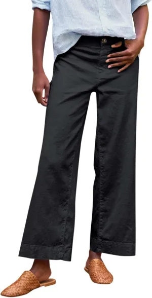 Womens Pants, Plus Size Linen Straight Leg Peasant Pants Casual Lounge 2025