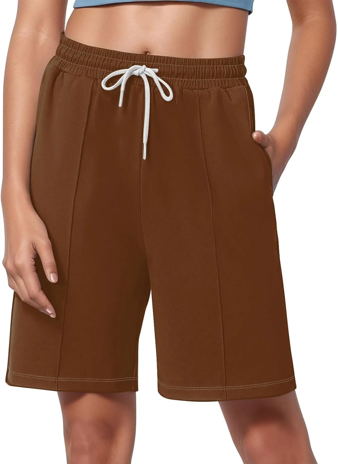 Womens Running Shorts Casual Elastic High Waisted Drawstring Athletic Shorts Loose Breathable Soft Workout Short Pants