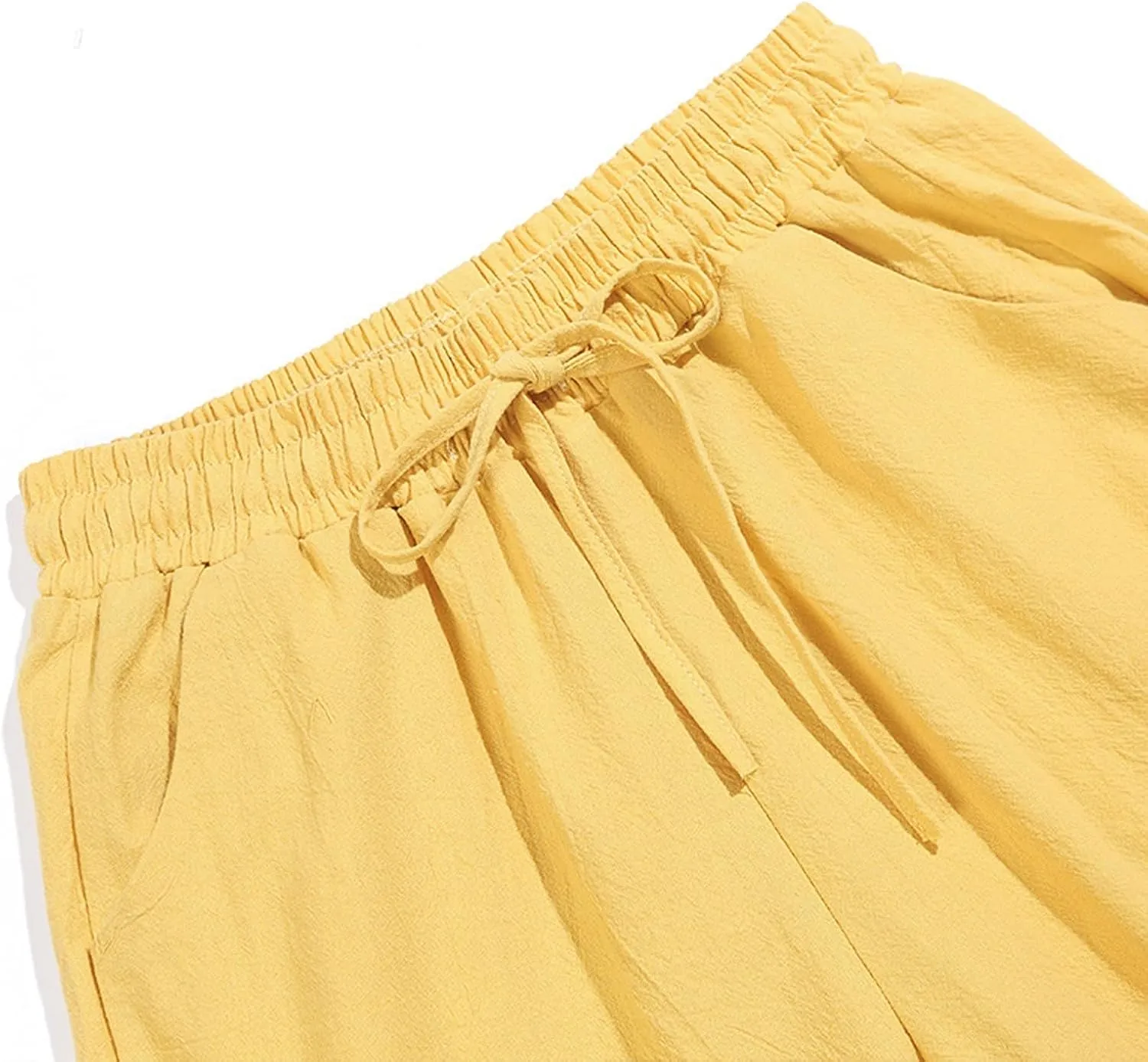 Womens Sweatpants, Peasant Pants Linen Straight Leg Casual Drawstring Cotton Plus Size