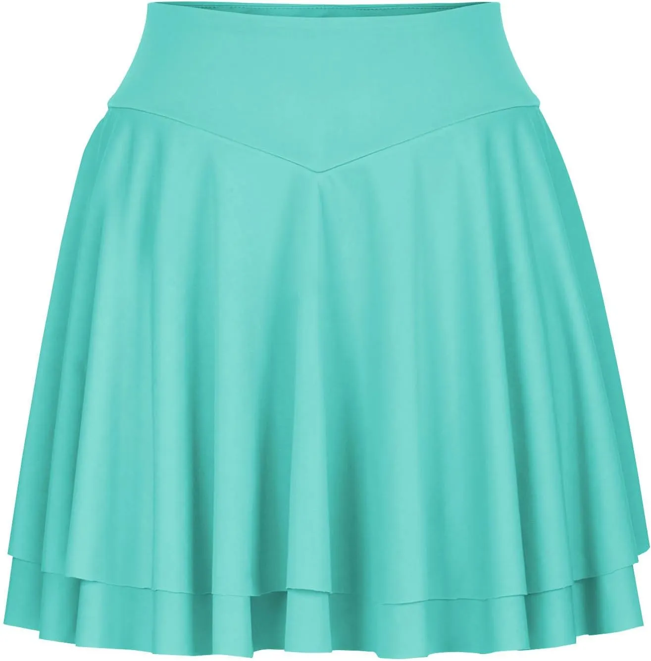 Women's Tennis Skorts Fashion Ruffle High-Waisted Skirt with Built-in Shorts Summer Solid Athletic Running Clothes