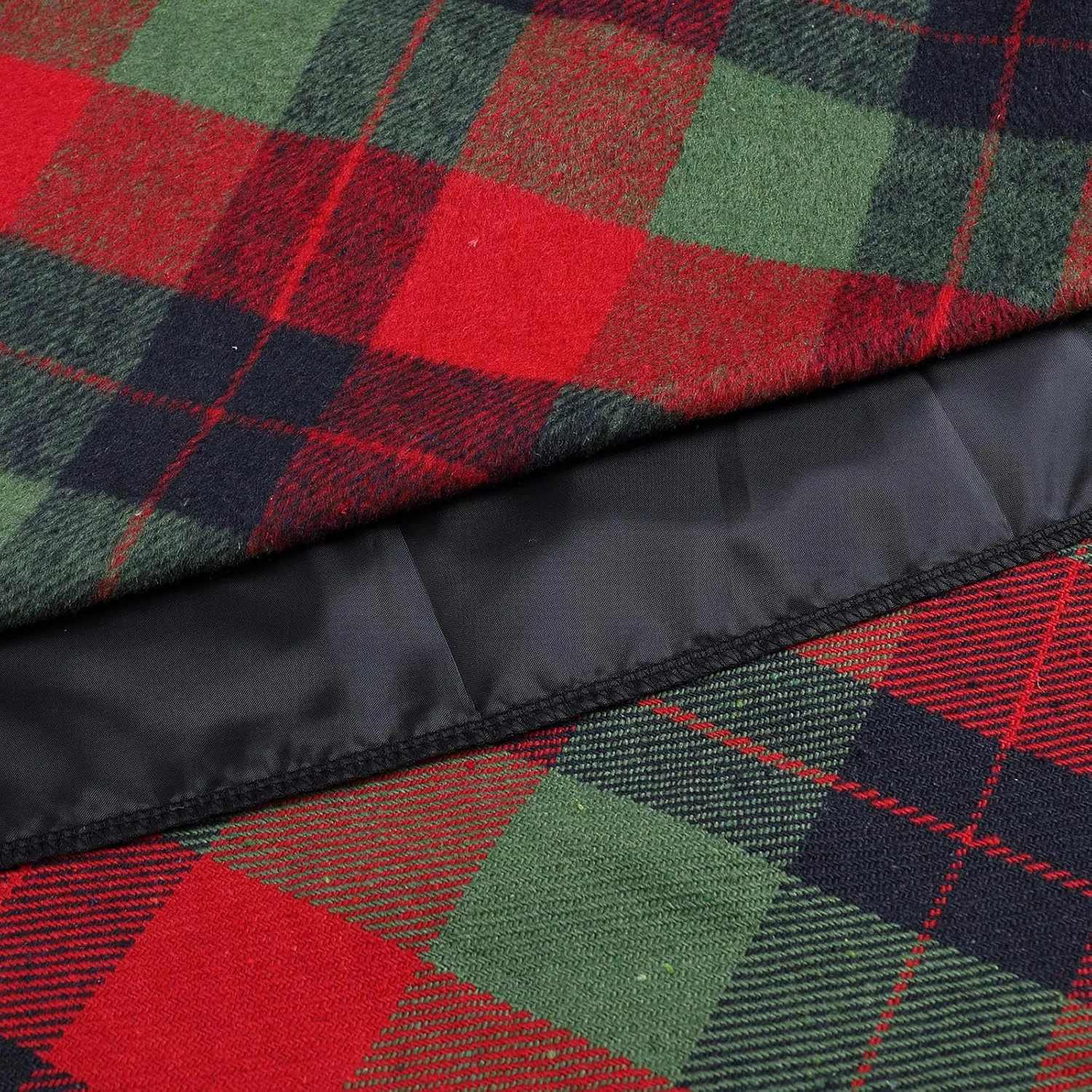 Women's Winter Plaid Maxi Skirt Elegant High Waist Warm Wool Long Pleated Skirt S-3XL
